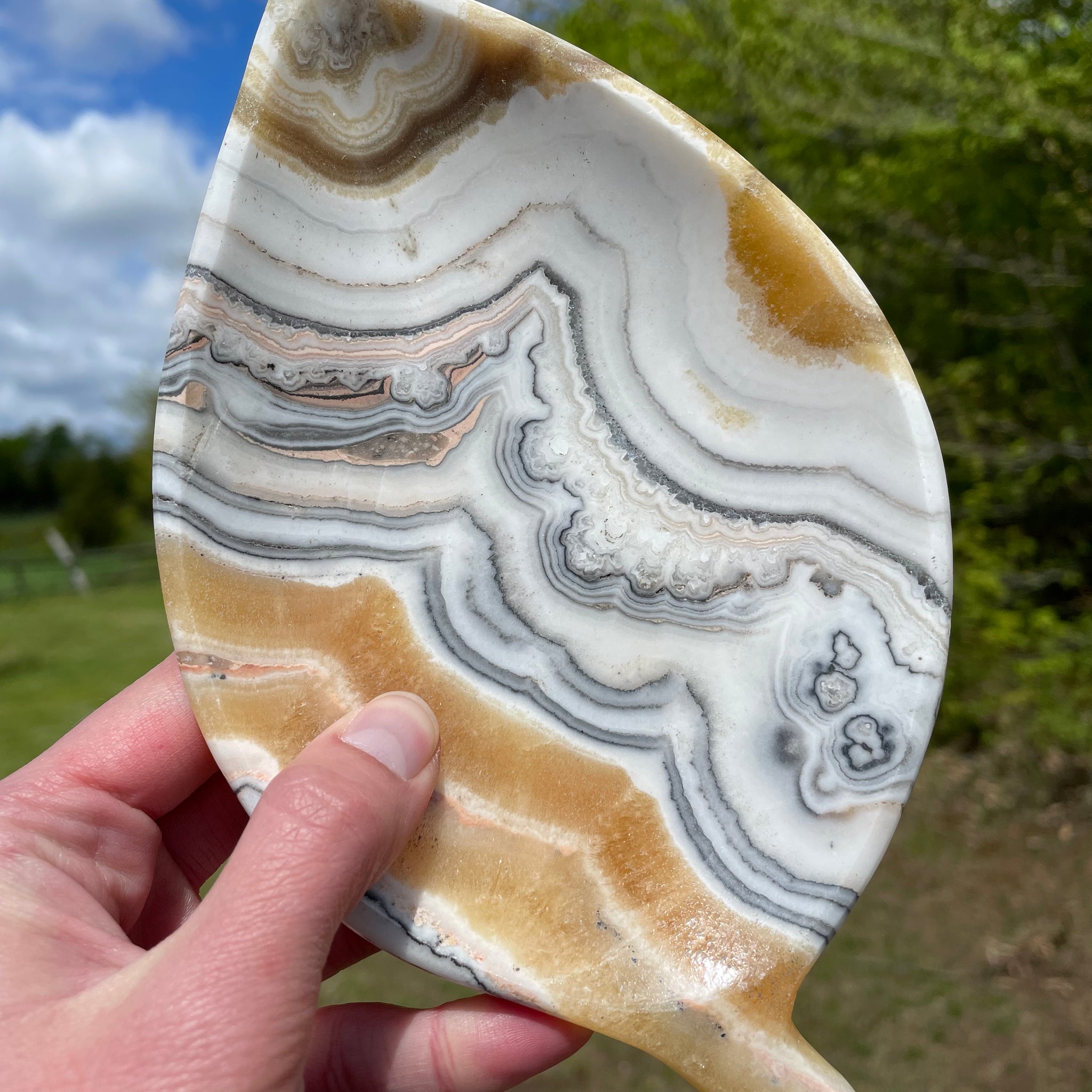 Mexican Onyx Leaf Plate
