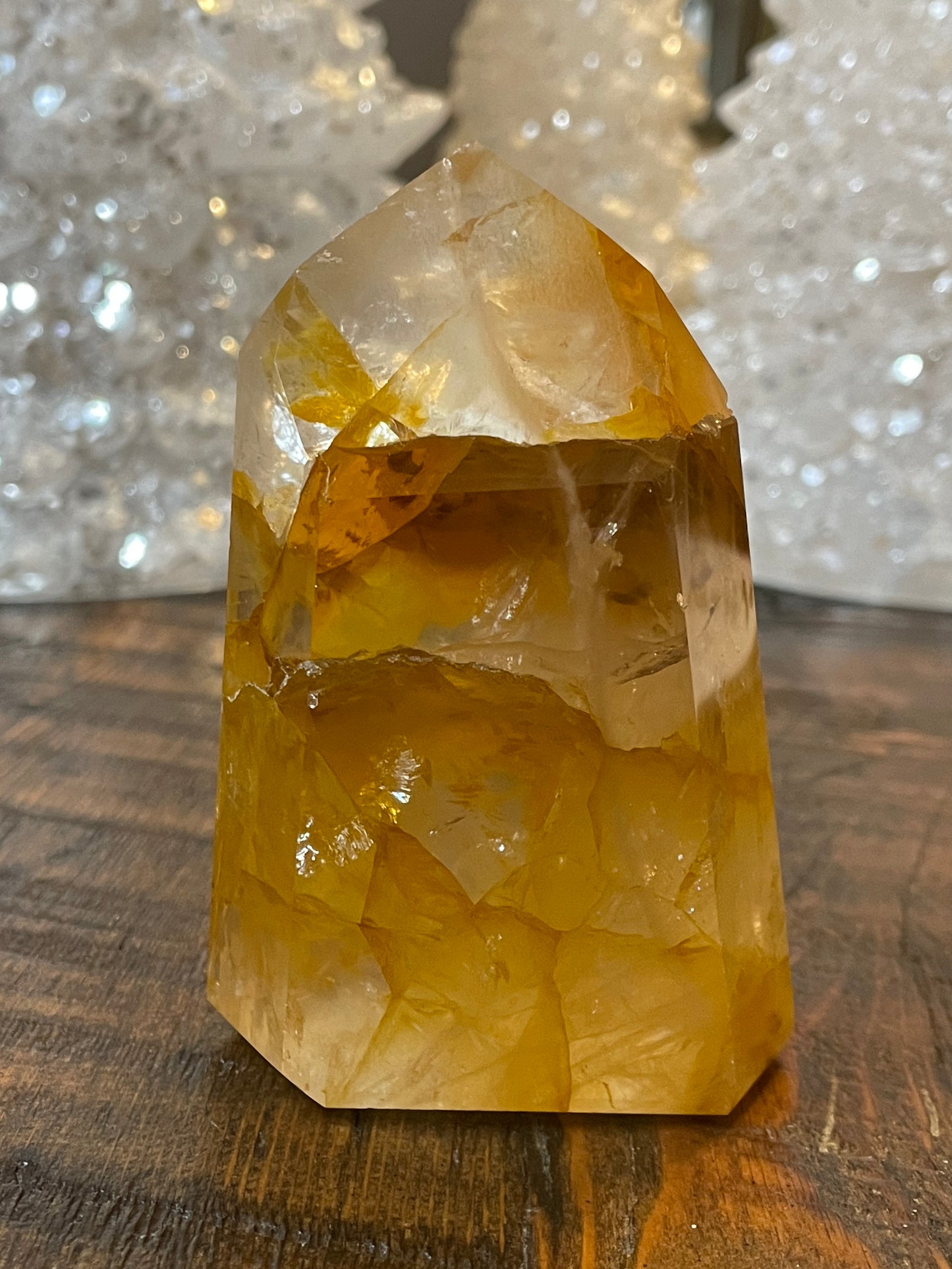 Exquisite Golden Healer Quartz of fine quality, emanating warmth and clarity in a pristine crystal specimen.