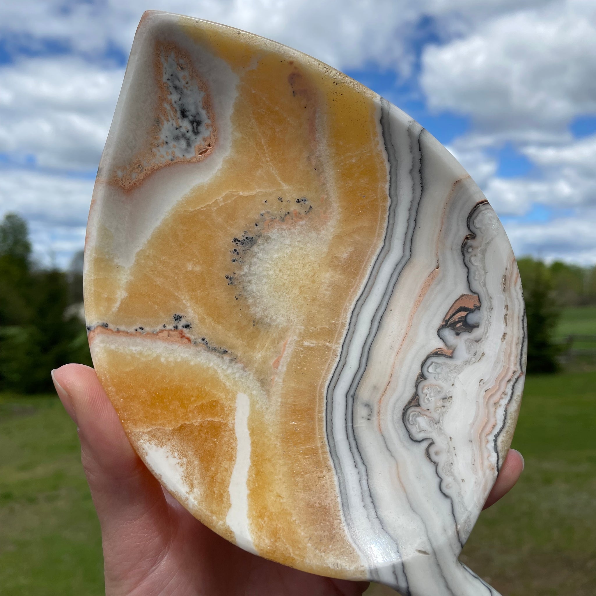 Mexican Onyx Leaf Plate