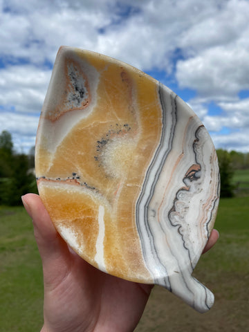 Mexican Onyx Leaf Plate