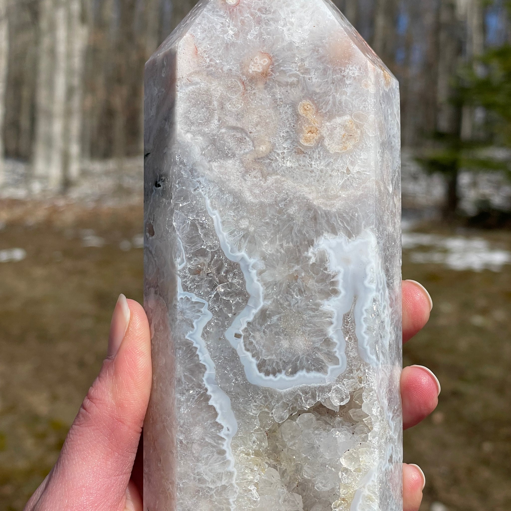 Pink Amethyst Druzy Tower