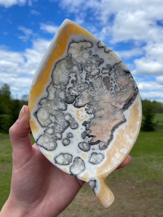 Mexican Onyx Leaf Plate