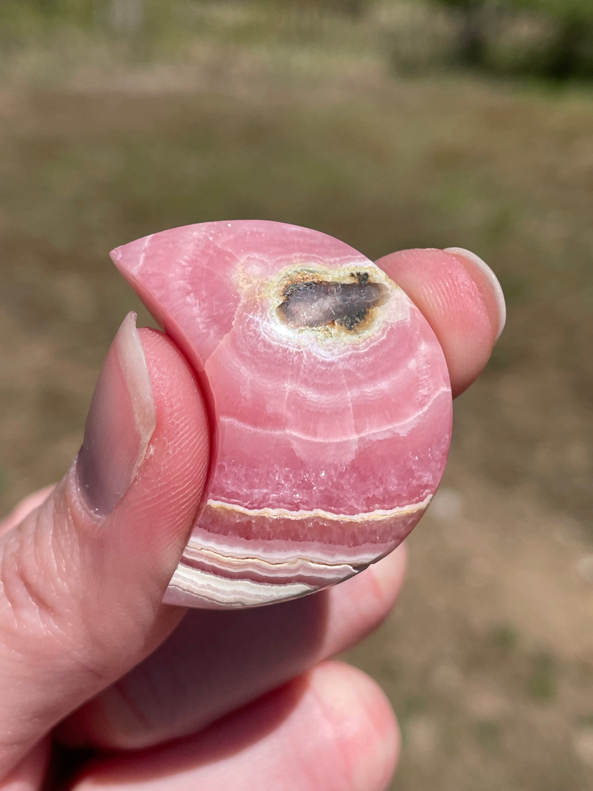 Rhodochrosite moons: Pink gemstones for love and healing
