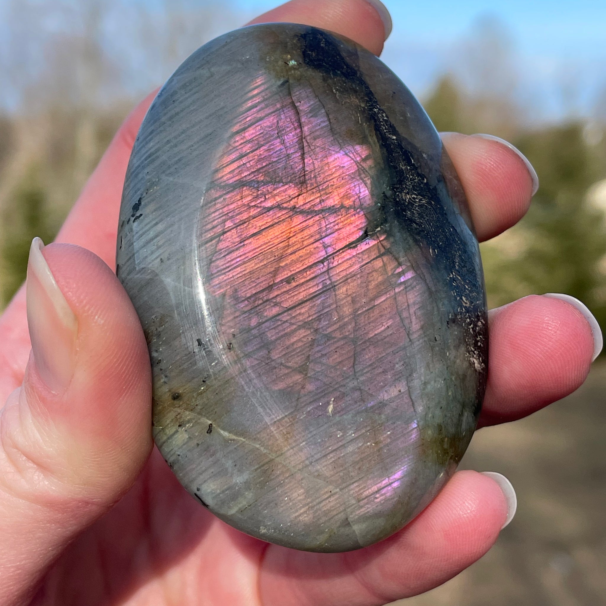 Labradorite Palm Stone