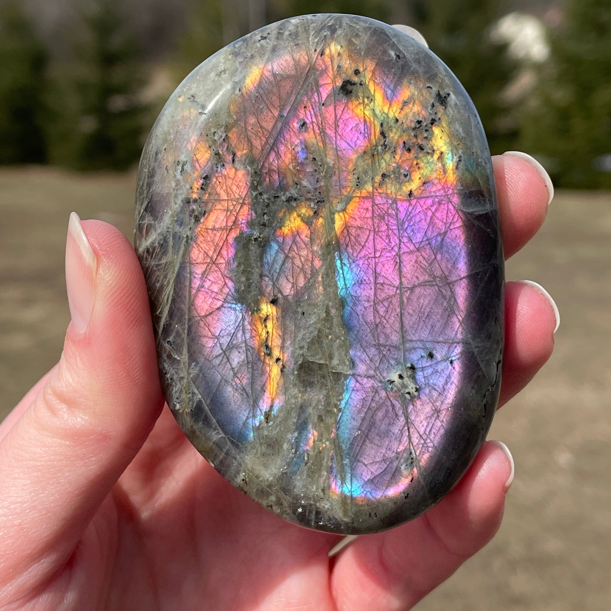 Labradorite Palm Stone