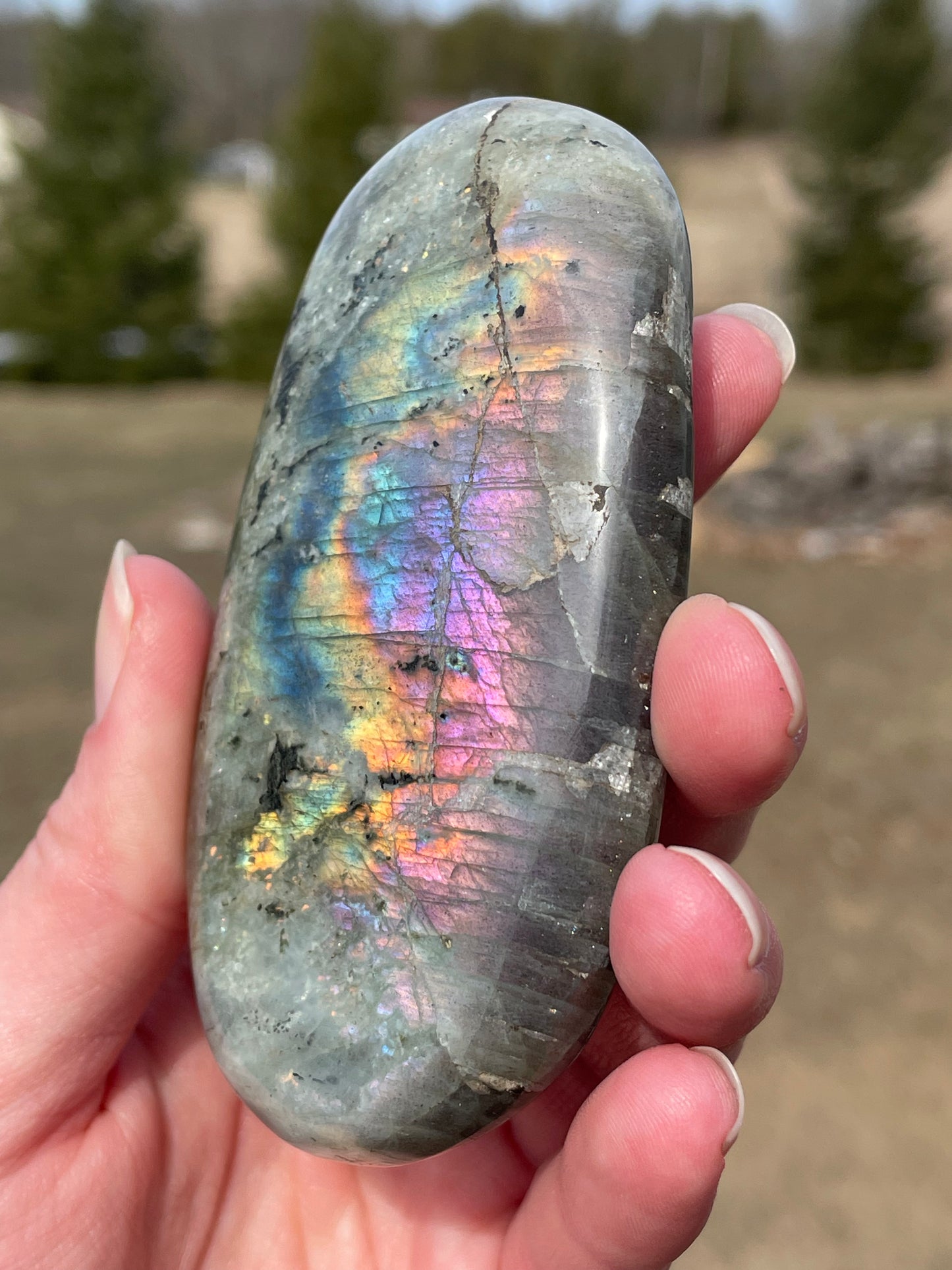 Labradorite Palm Stone