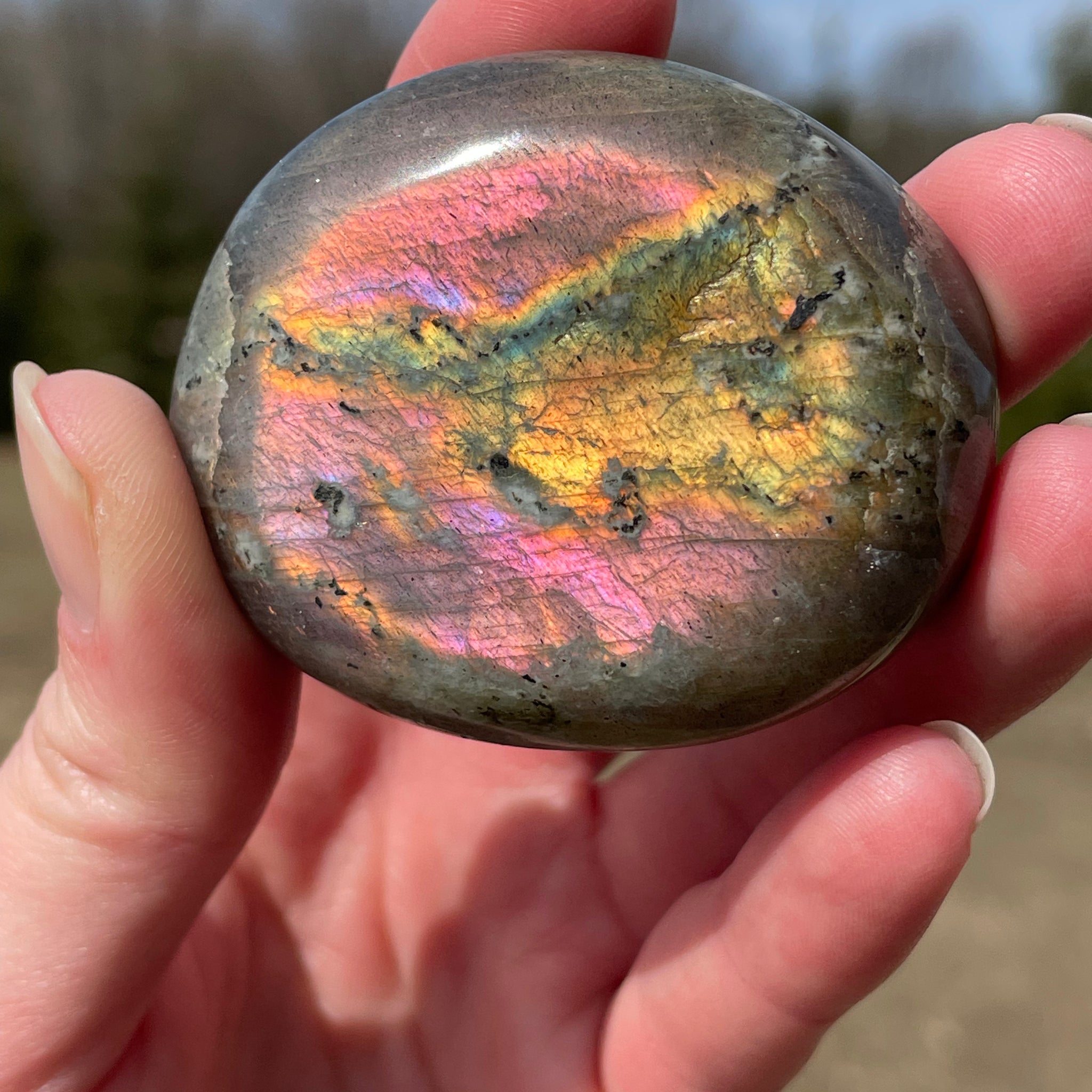 Labradorite Palm Stone