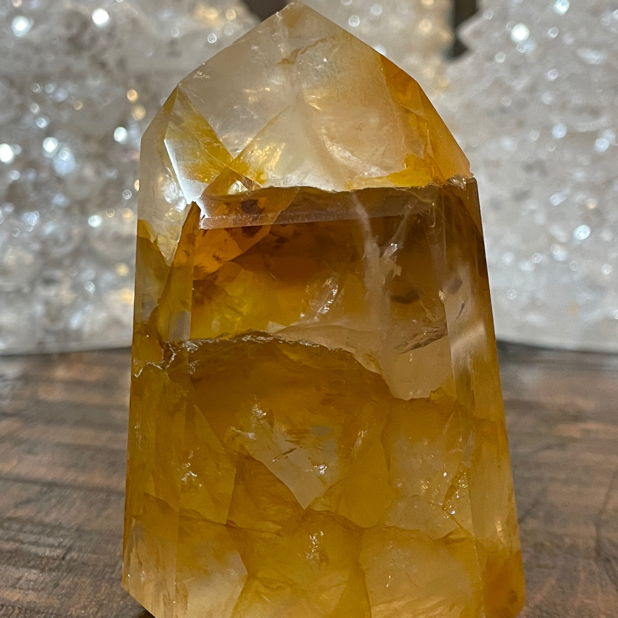 Exquisite Golden Healer Quartz of fine quality, emanating warmth and clarity in a pristine crystal specimen.