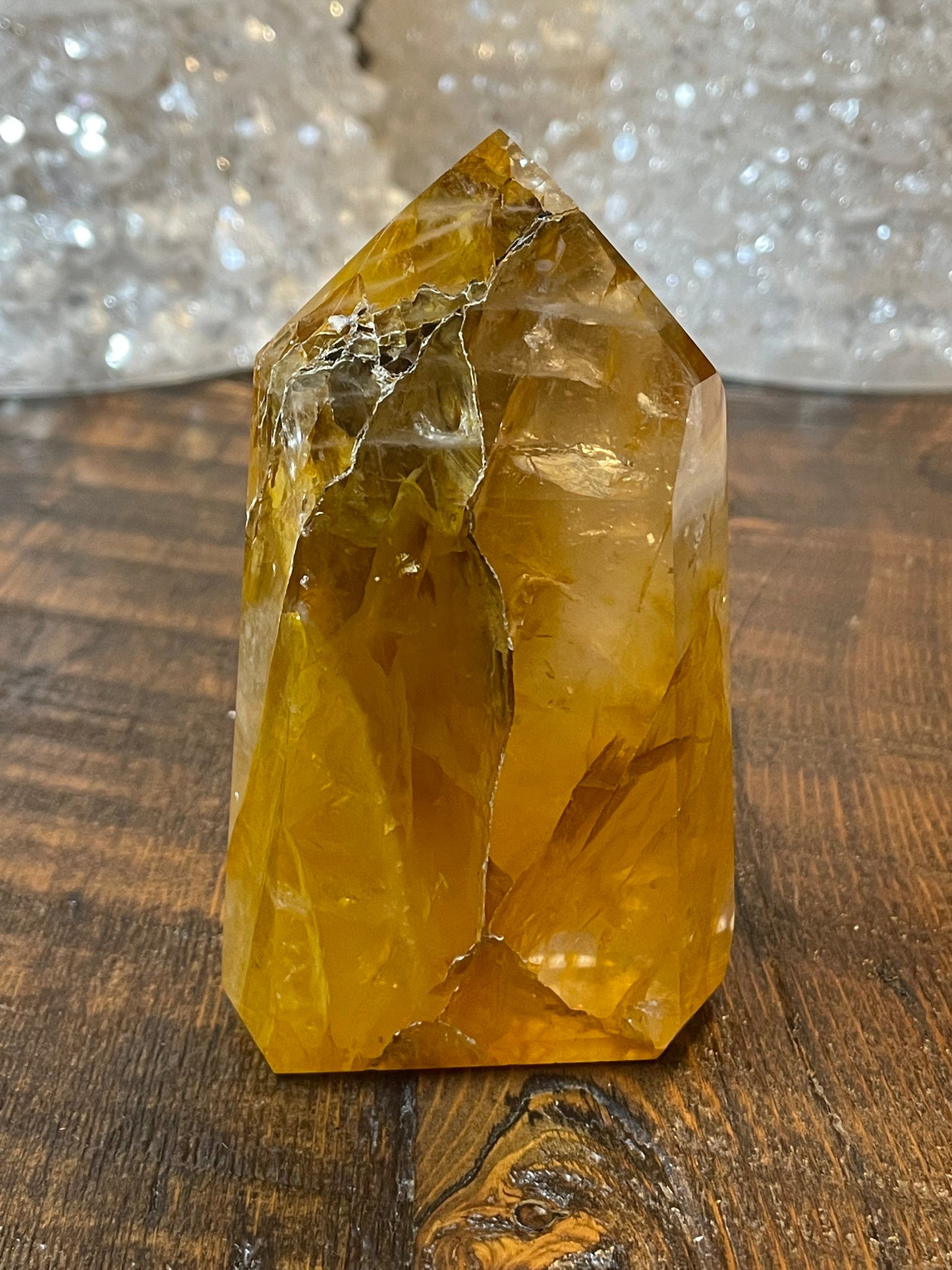 Exquisite Golden Healer Quartz of fine quality, emanating warmth and clarity in a pristine crystal specimen.
