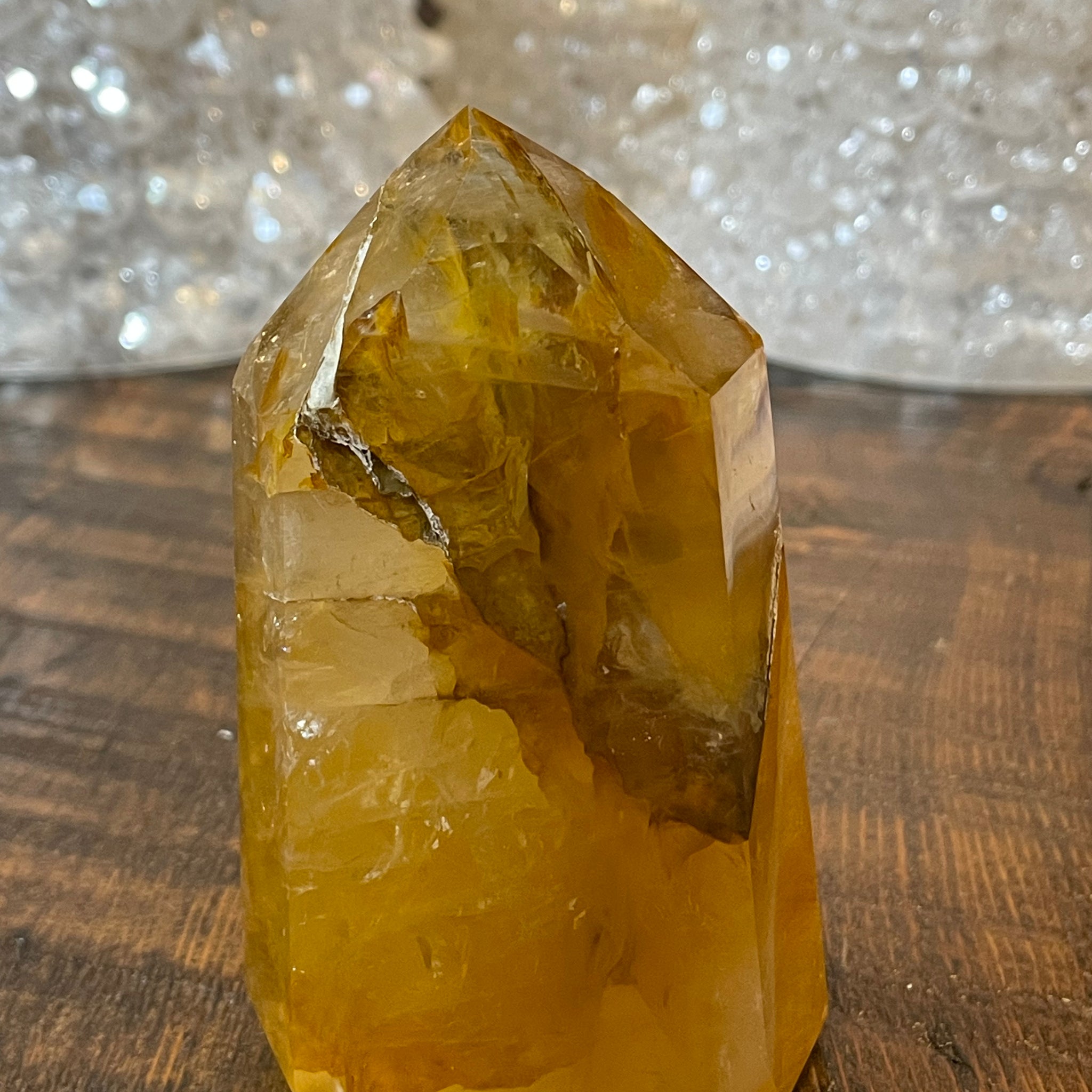 Exquisite Golden Healer Quartz of fine quality, emanating warmth and clarity in a pristine crystal specimen.