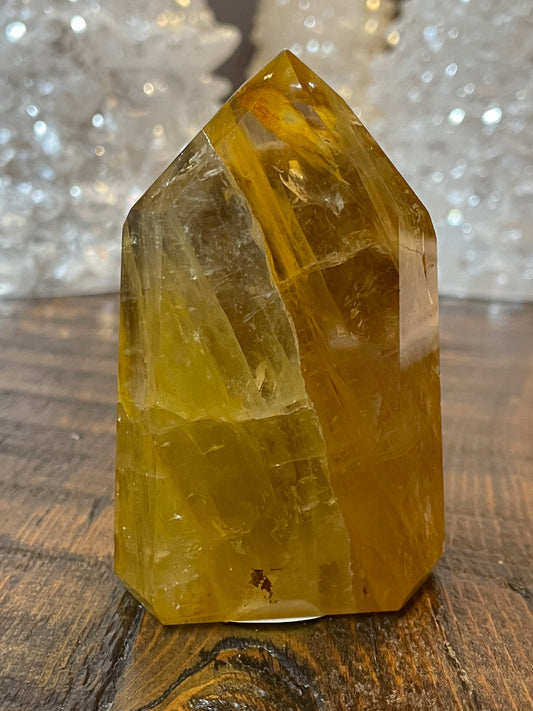 Exquisite Golden Healer Quartz of fine quality, emanating warmth and clarity in a pristine crystal specimen.