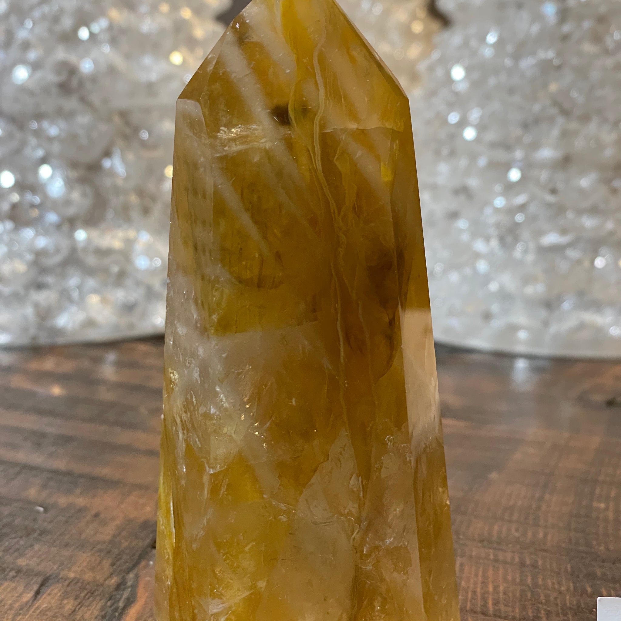 Exquisite Golden Healer Quartz of fine quality, emanating warmth and clarity in a pristine crystal specimen.