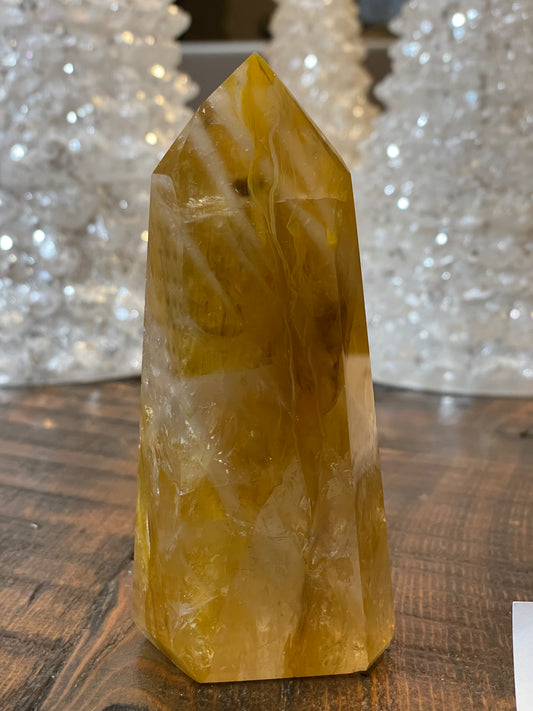 Exquisite Golden Healer Quartz of fine quality, emanating warmth and clarity in a pristine crystal specimen.