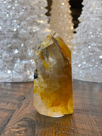 Exquisite Golden Healer Quartz of fine quality, emanating warmth and clarity in a pristine crystal specimen.