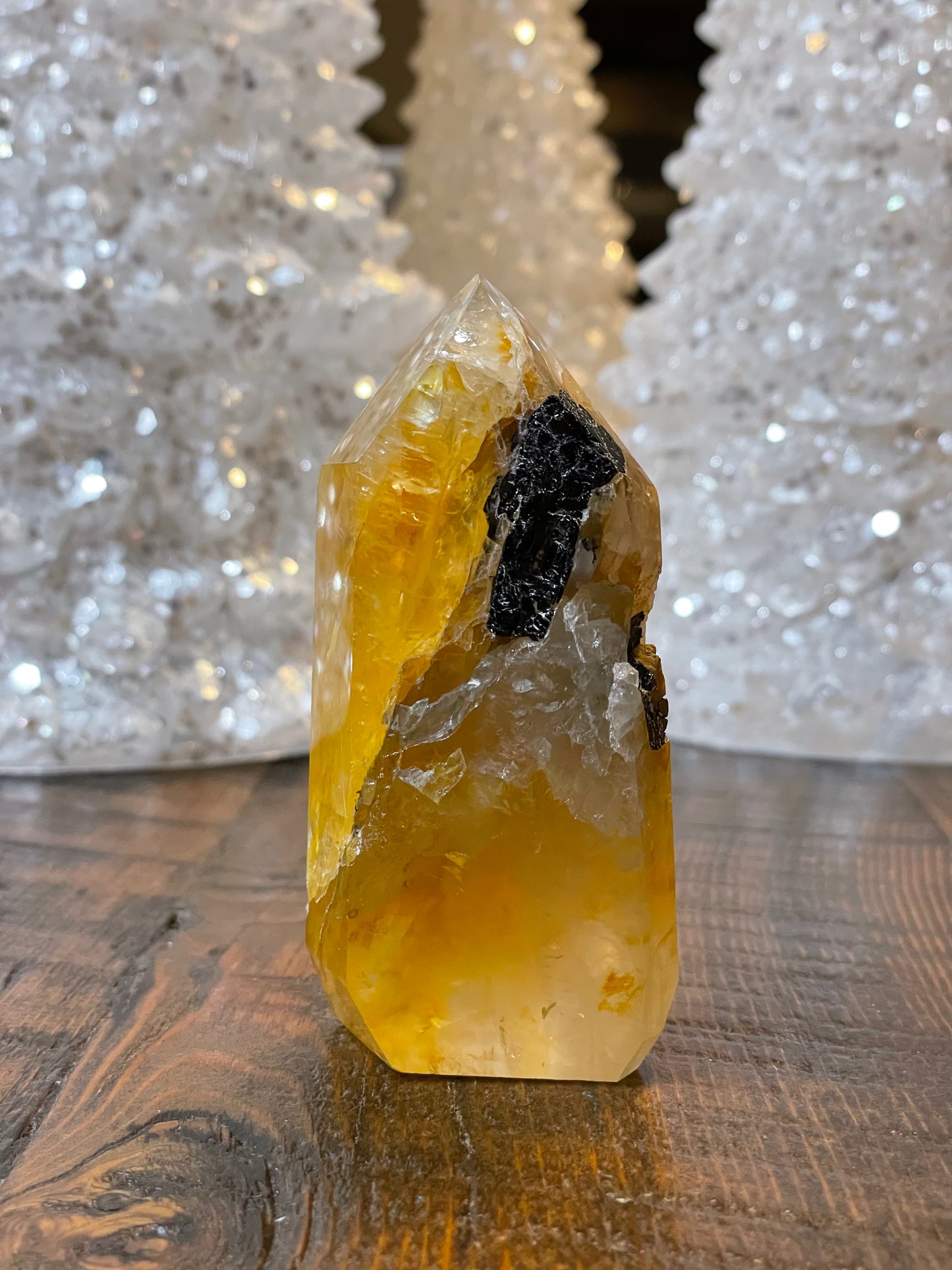 Exquisite Golden Healer Quartz of fine quality, emanating warmth and clarity in a pristine crystal specimen.