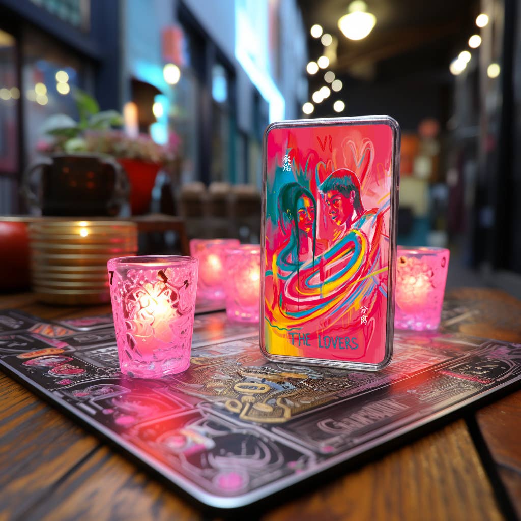 Dark Synevyr | Neon Tarot 78 Cards Deck