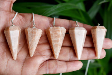 Natural Moonstone Faceted Pendulum