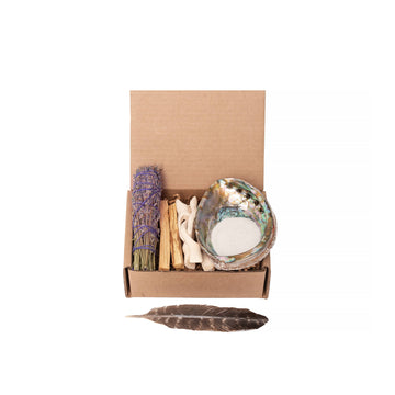 Lavender Herb Wand, Palo Santo Mini Cleansing Kit