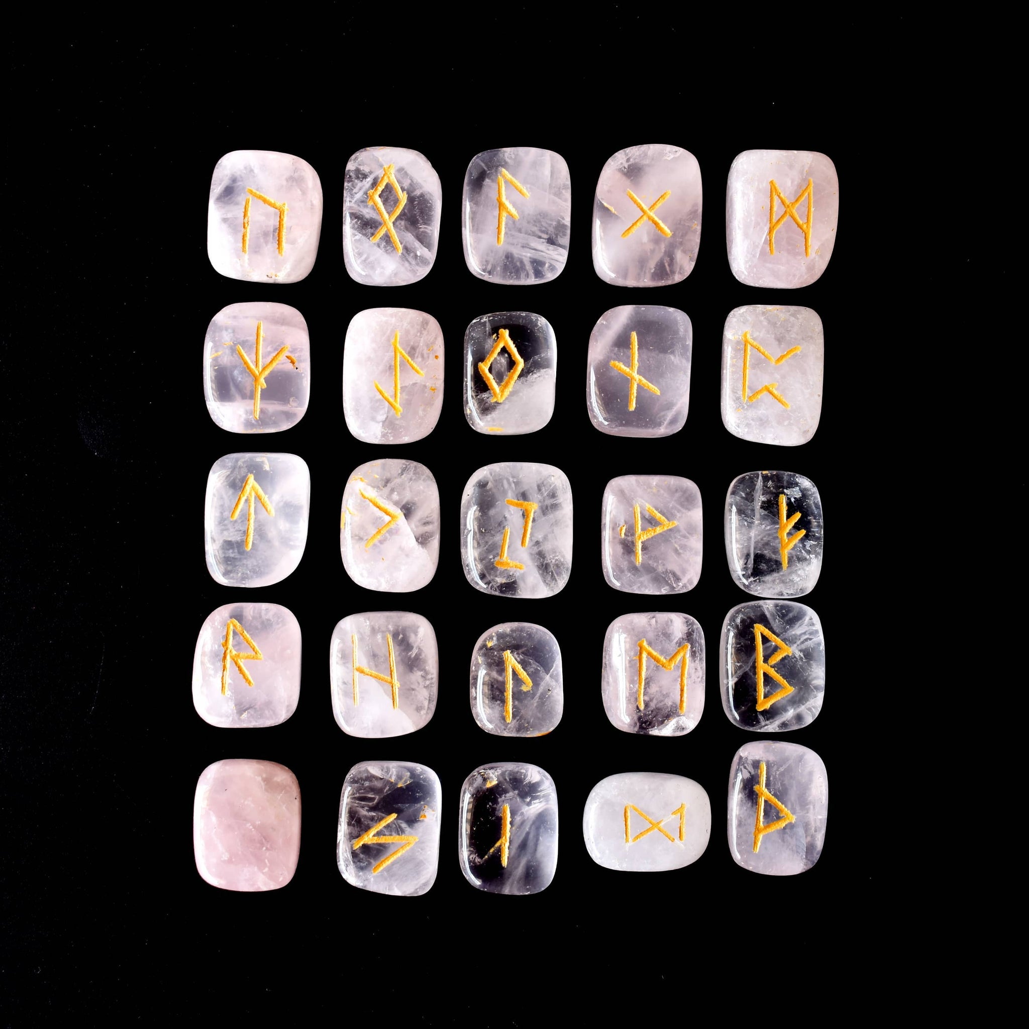 Rose Quartz Rune Set (Calming And Patience and Empathy)